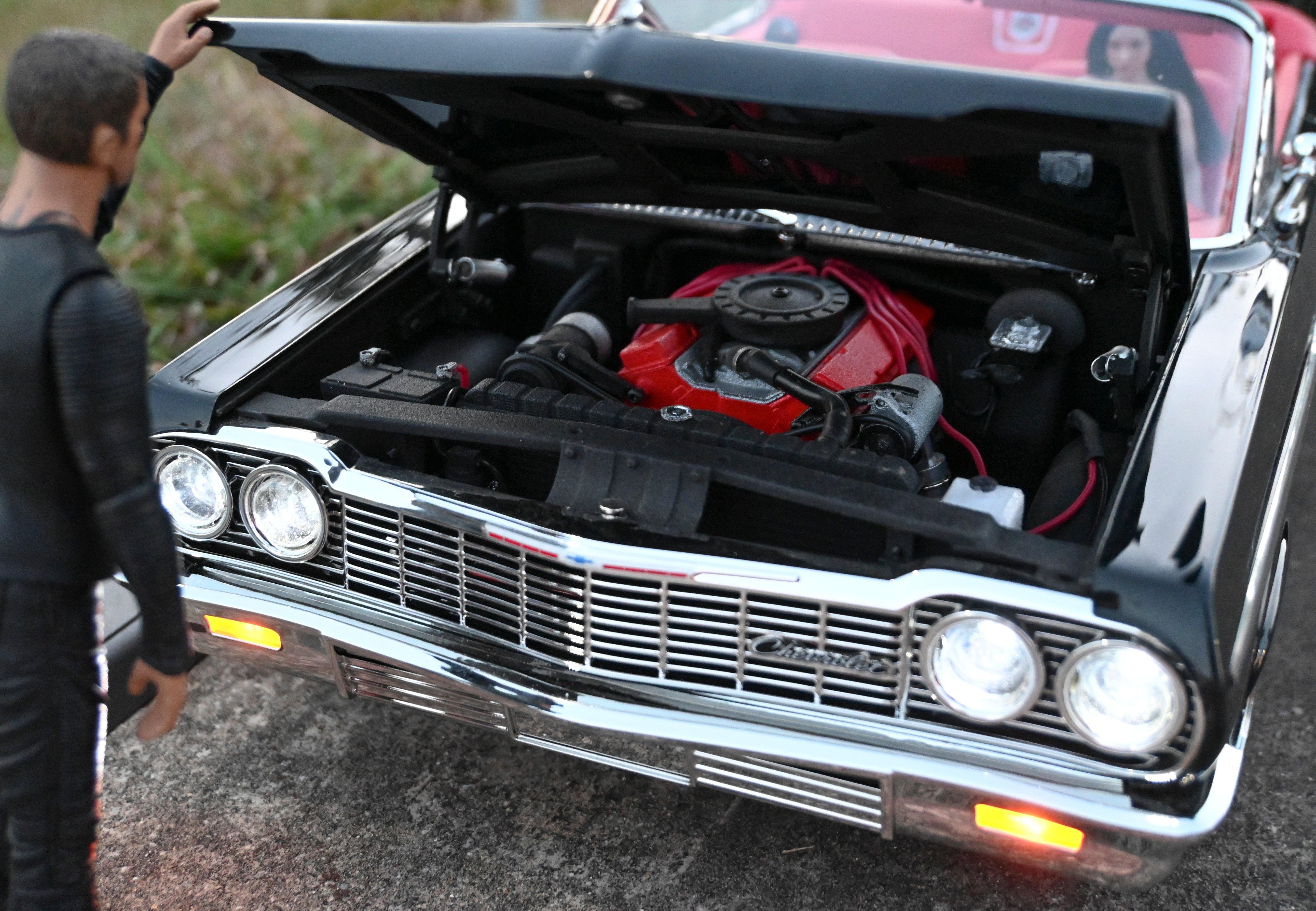 Low Rider Ingene 1:10 Rod Shop | Redcat | '64 Impala Lowrider Engine Bay